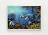 light wood framed original painting great barrier reef angel fish wall art print